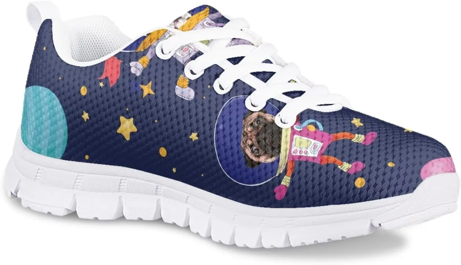 Mumeson Kids Running Shoes Sneakers Lace Up Athletic Low Top Sneakers Anti-Skid EVA Soles Shoes 28-34 Size