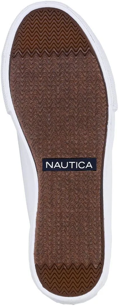 Nautica Women's Slip-On Sneakers – Casual Low-Top Walking Shoes – Comfortable No-Lace Fashion Tennis Style