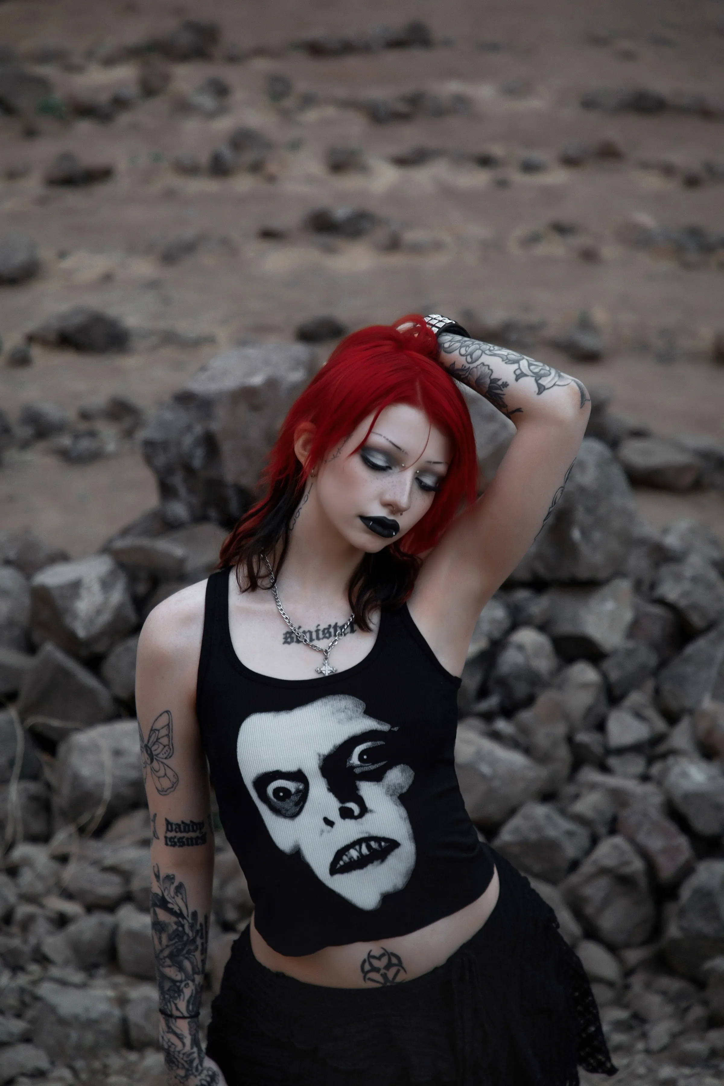 Pazuzu Ribbed Tank Top