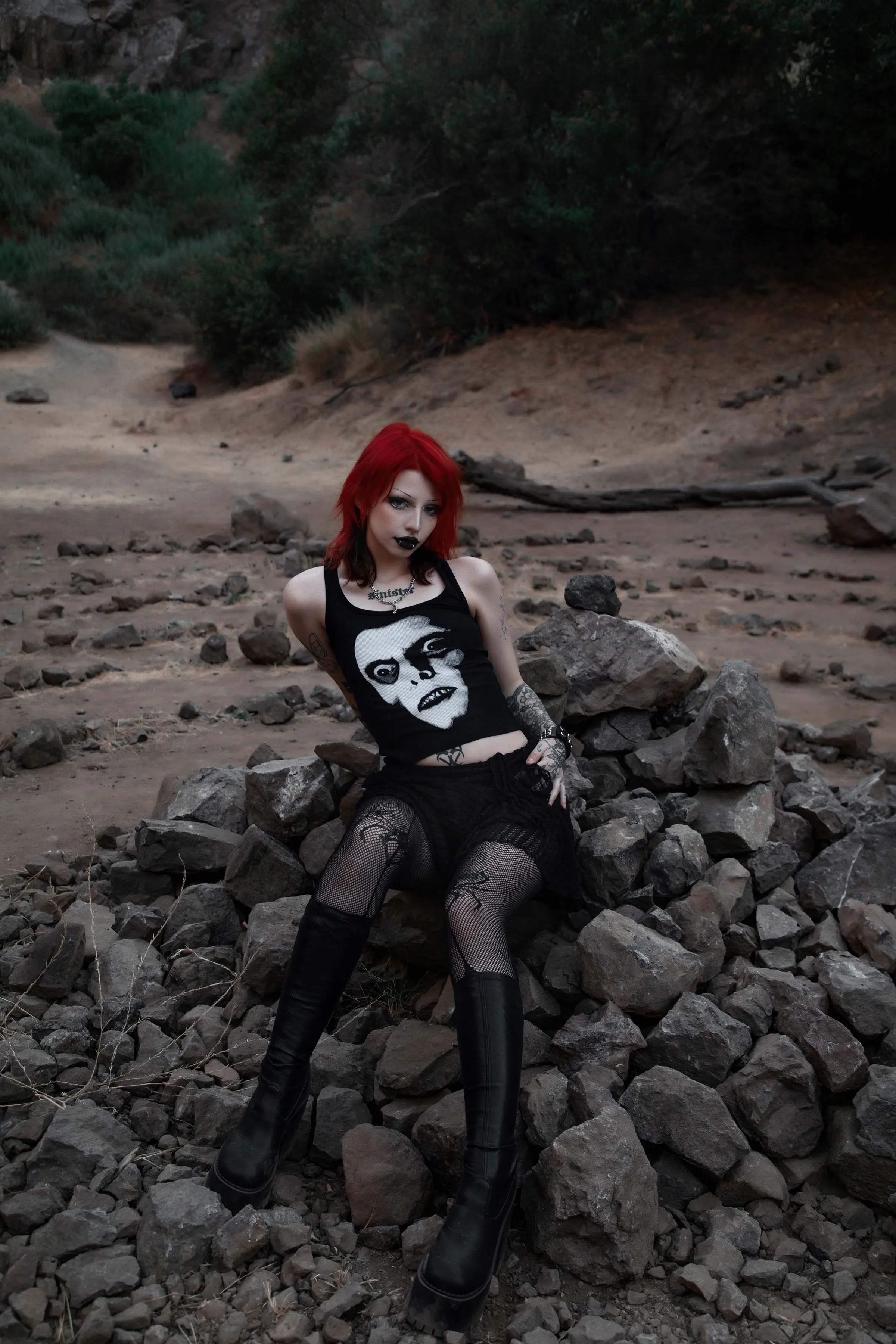 Pazuzu Ribbed Tank Top