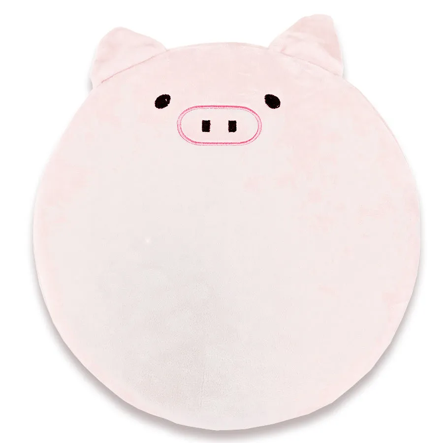 Round Memory Foam Pig Themed Pillow | Olivia The Pig