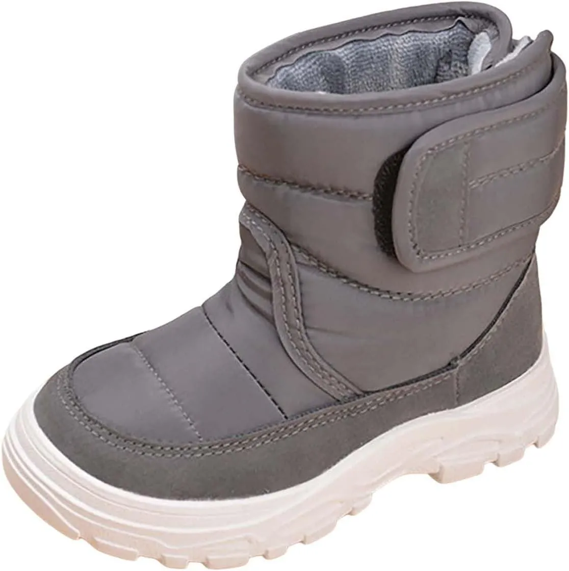 Snow Boots for Kids Boys Girls Winter High Top Non-Slip Shoes Cold Weather Faux Fr Lined Outdoor Sport Sneaker