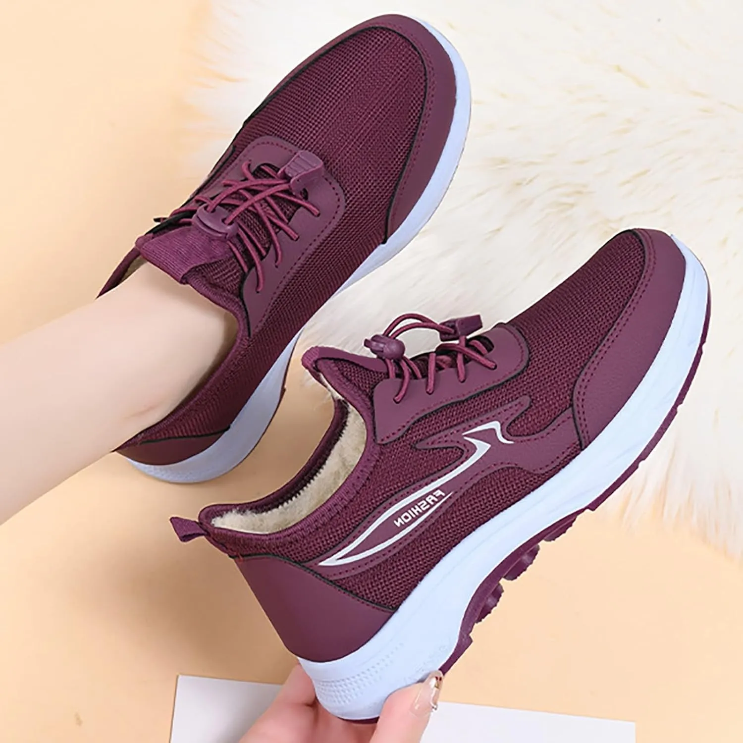 Snow Boots for Women Ladies Boots Waterproof Suede Mid Calf Winter Boots Warm Plush Lined Womens Boots for Outdoor