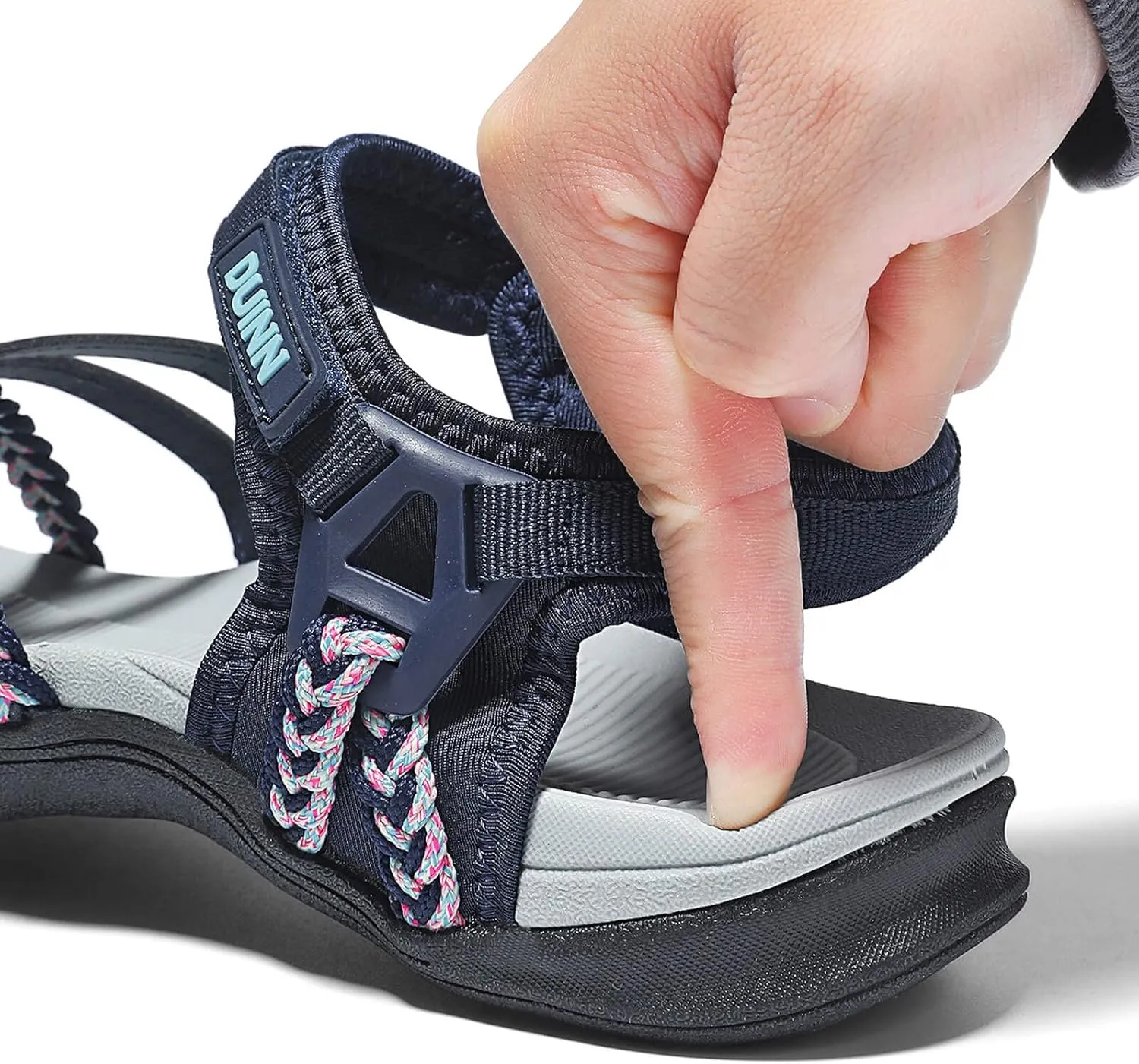 UBFEN Womens Hiking Sandals Sport Sandals Straps with Adjustable Hooks Arch Support Beach Vacation Casual Camping