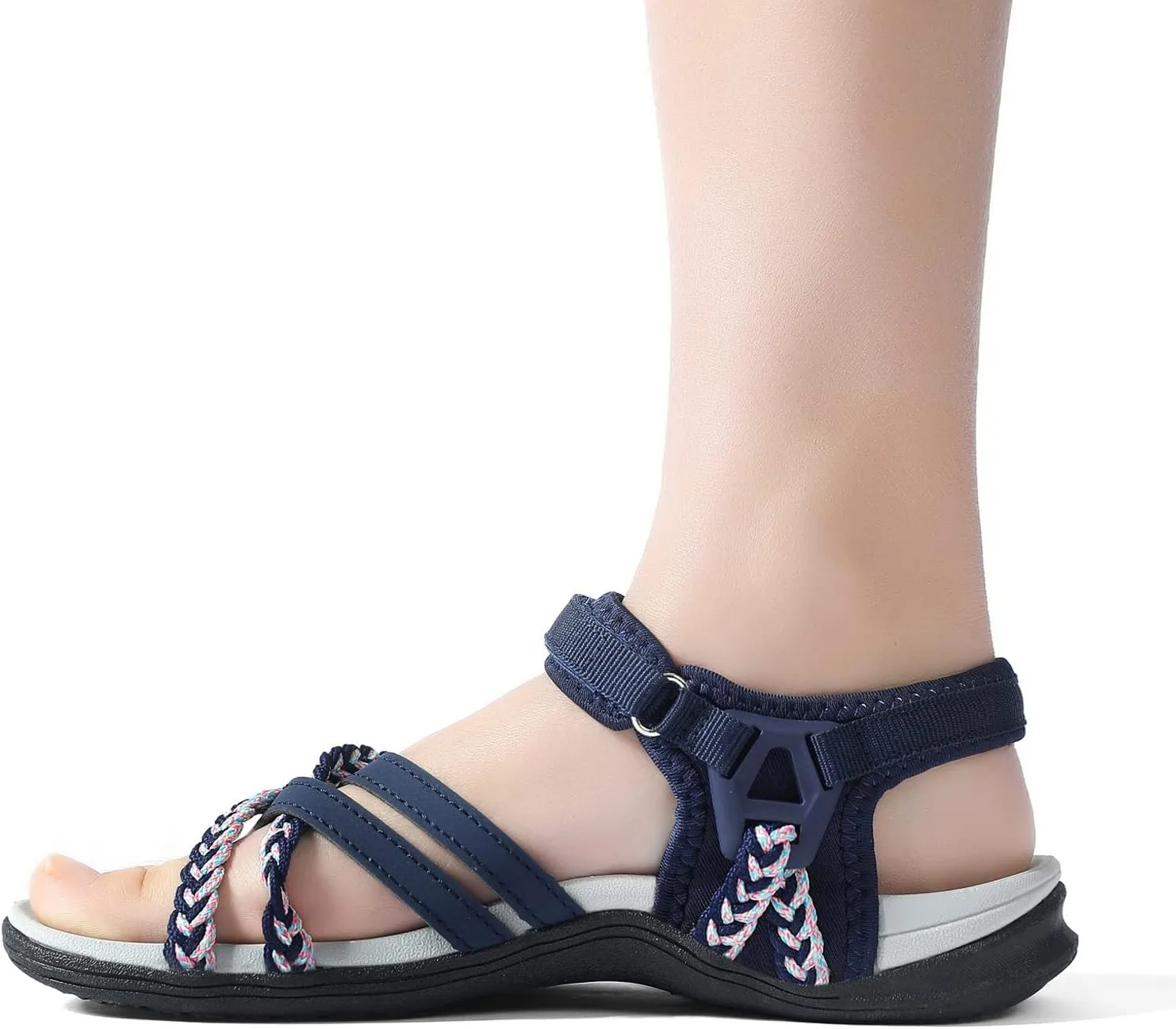 UBFEN Womens Hiking Sandals Sport Sandals Straps with Adjustable Hooks Arch Support Beach Vacation Casual Camping