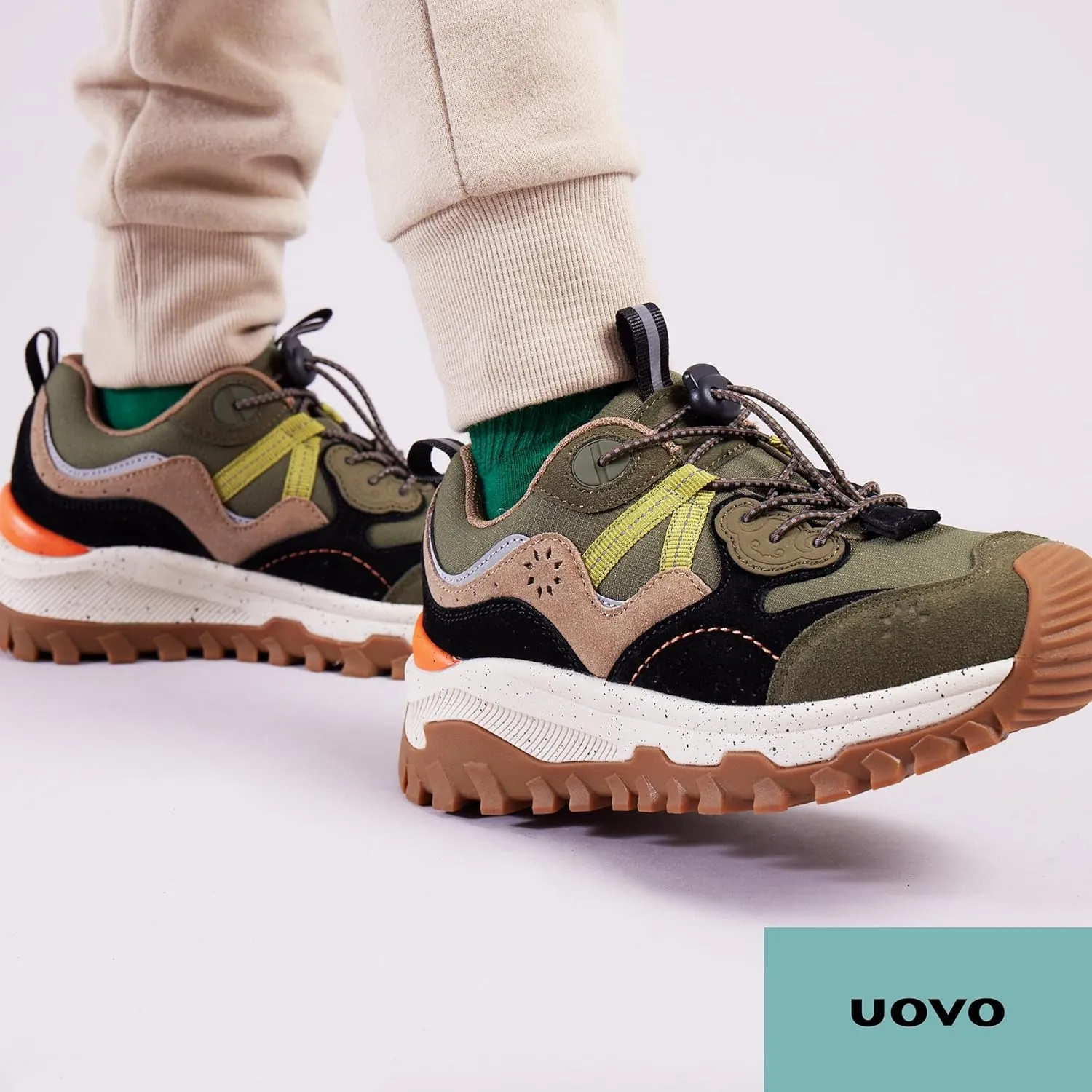 UOVO Kids Waterproof Hiking Shoes Non-Slip Outdoor Trail Sneakers for Boys & Girls, Lightweight Breathable Trekking Boots