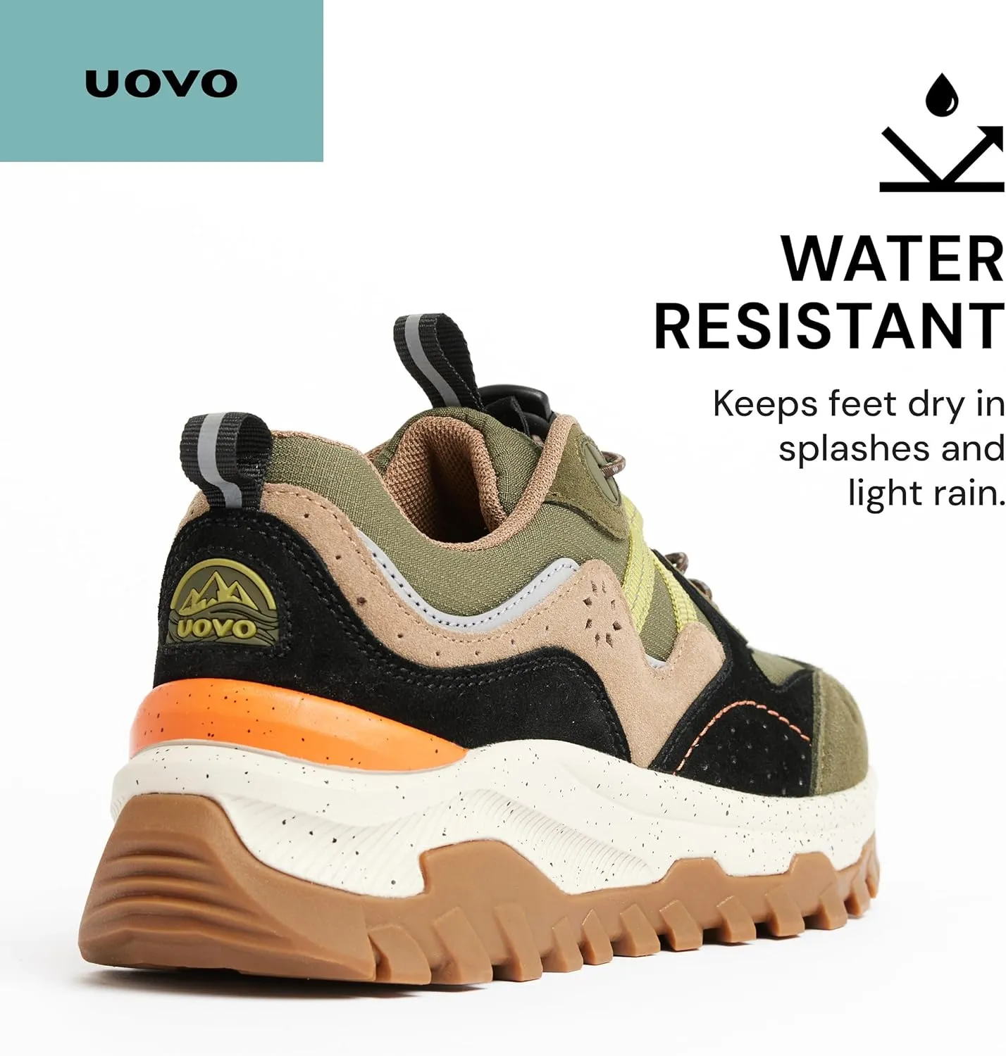 UOVO Kids Waterproof Hiking Shoes Non-Slip Outdoor Trail Sneakers for Boys & Girls, Lightweight Breathable Trekking Boots
