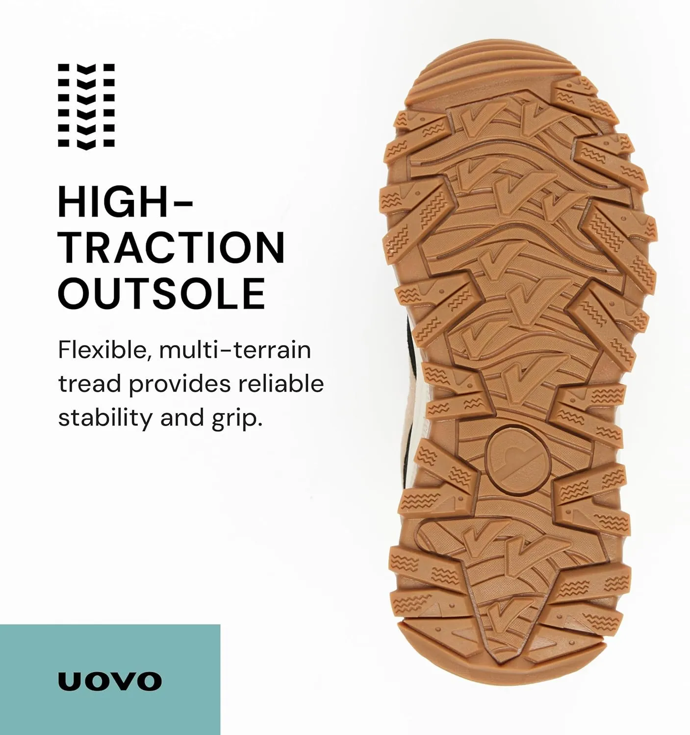 UOVO Kids Waterproof Hiking Shoes Non-Slip Outdoor Trail Sneakers for Boys & Girls, Lightweight Breathable Trekking Boots