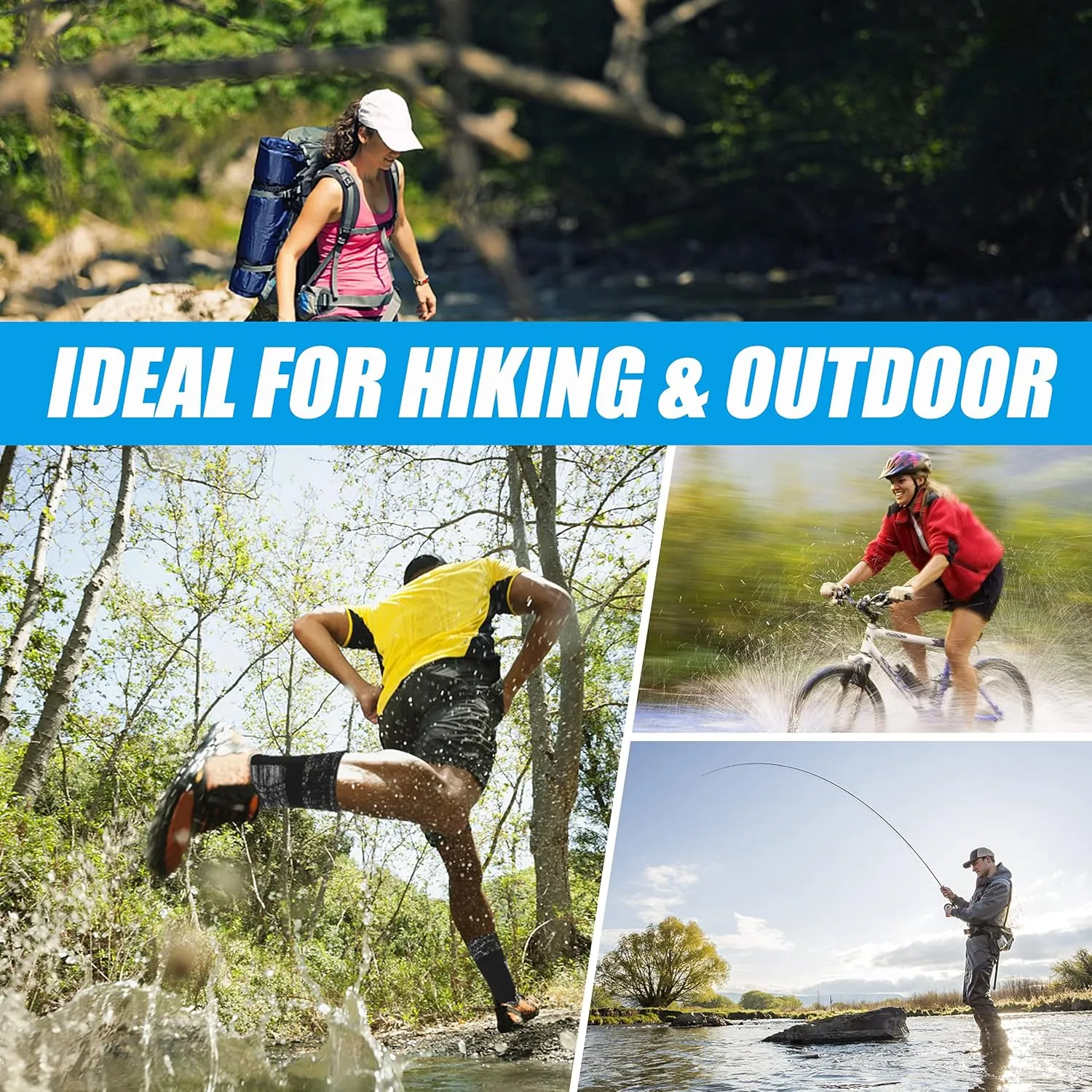 Waterproof Socks Neoprene Unisex Breathable Outdoor Sports Hiking Fishing Wading Crew/Ankle Socks