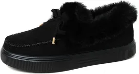 Winter Boots For Women 2024 Fashion Slip On Warm Snow Ankle Booties Fur Lined Thickening Comfortable Loafers Shoes