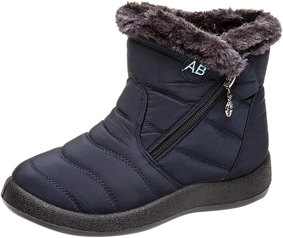 Women Boots Winter Waterproof Snow Booties for Ladies 2024 Womens Snow Boots Winter Shoes Warm Fur Lined Winter Shoes Women Waterproof Tennis Shoes Womens Snow Booties Men