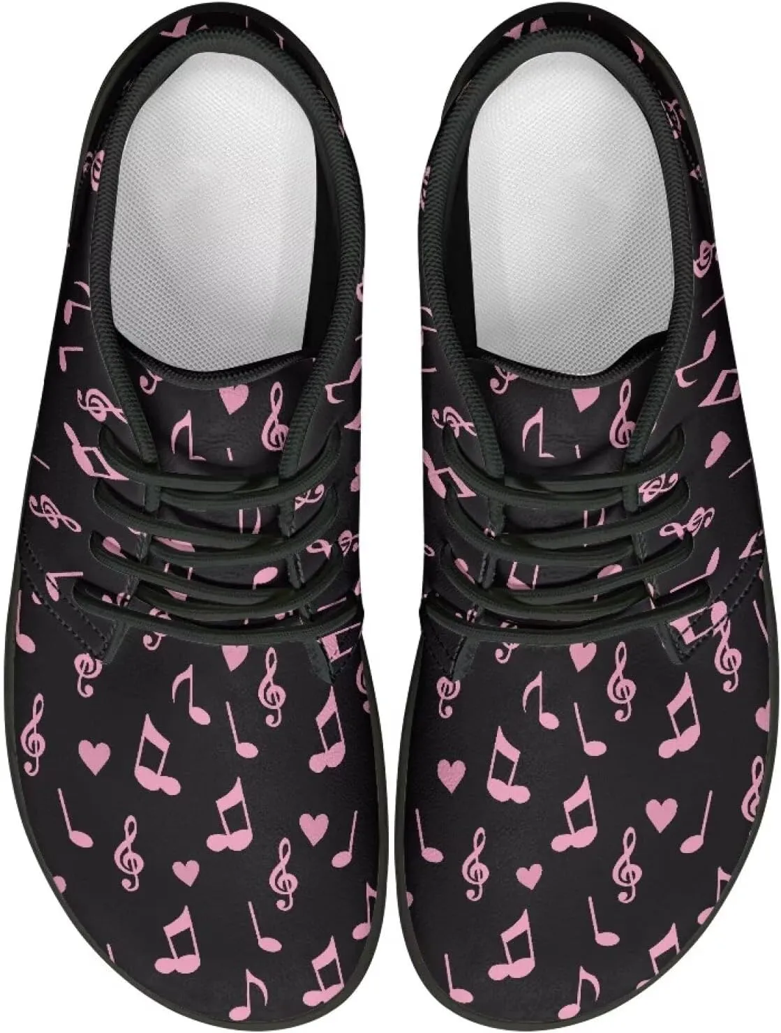 Women Minimalist Barefoot Shoes Low-Top Hiking Shoe Lightweight Wide Toe Box Gym Shoe for Training US 6-13.5 Black Sole