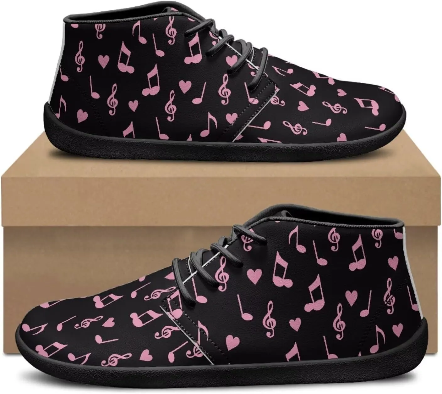 Women Minimalist Barefoot Shoes Low-Top Hiking Shoe Lightweight Wide Toe Box Gym Shoe for Training US 6-13.5 Black Sole