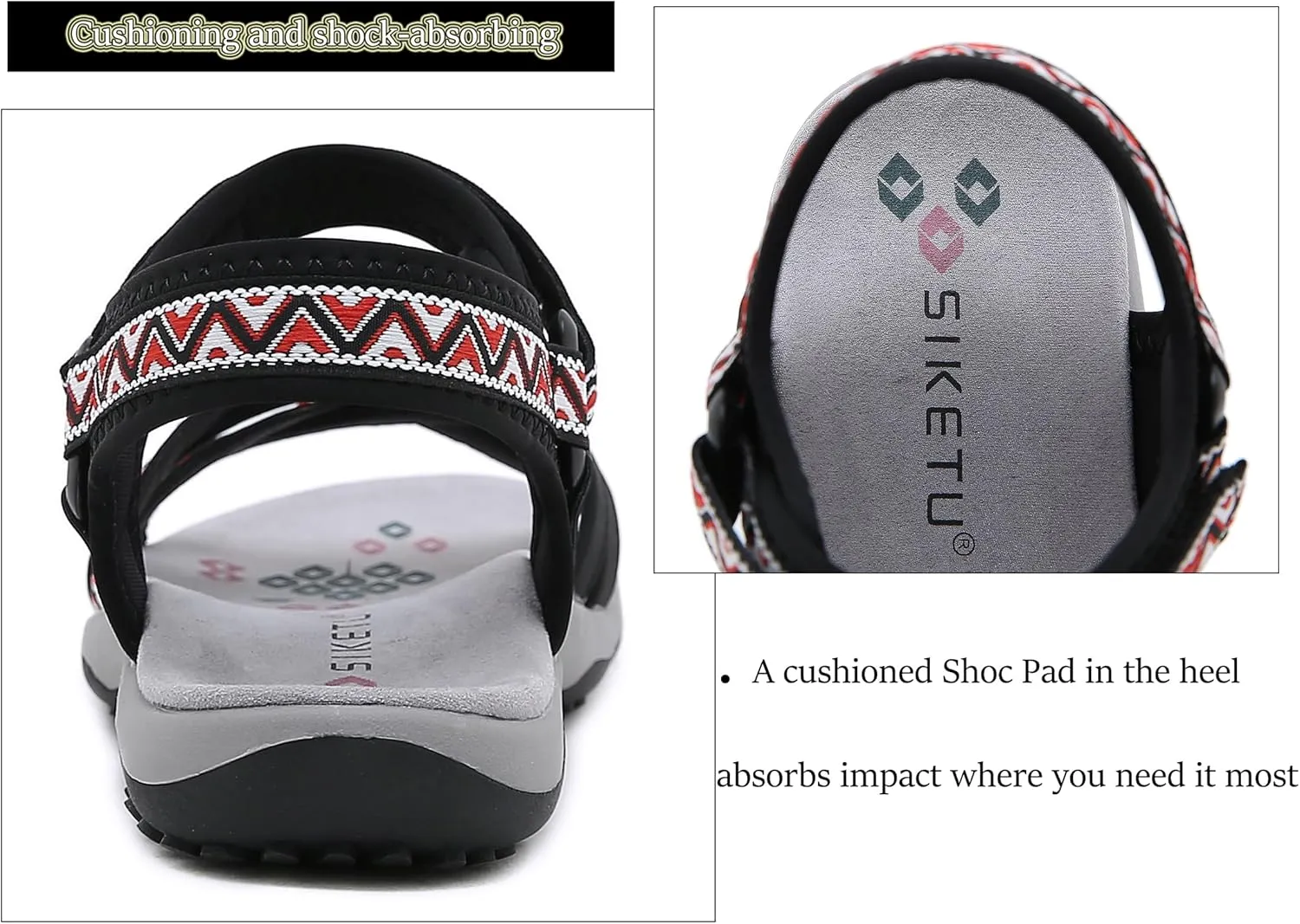 Womens Hiking Sandals Ladies Sport Sandals with Arch Support Comfortable Outdoor Sandals Adjustable Strap Summer Fashionable Shoes