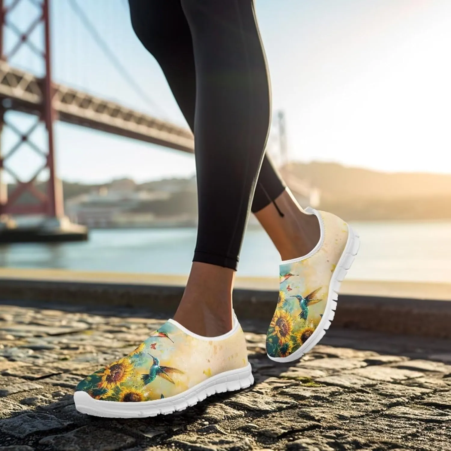 Women's Hummingbird Sneaker Comfortable Slip On Loafers Business Casual Work Shoes Leisure Driving Shoes