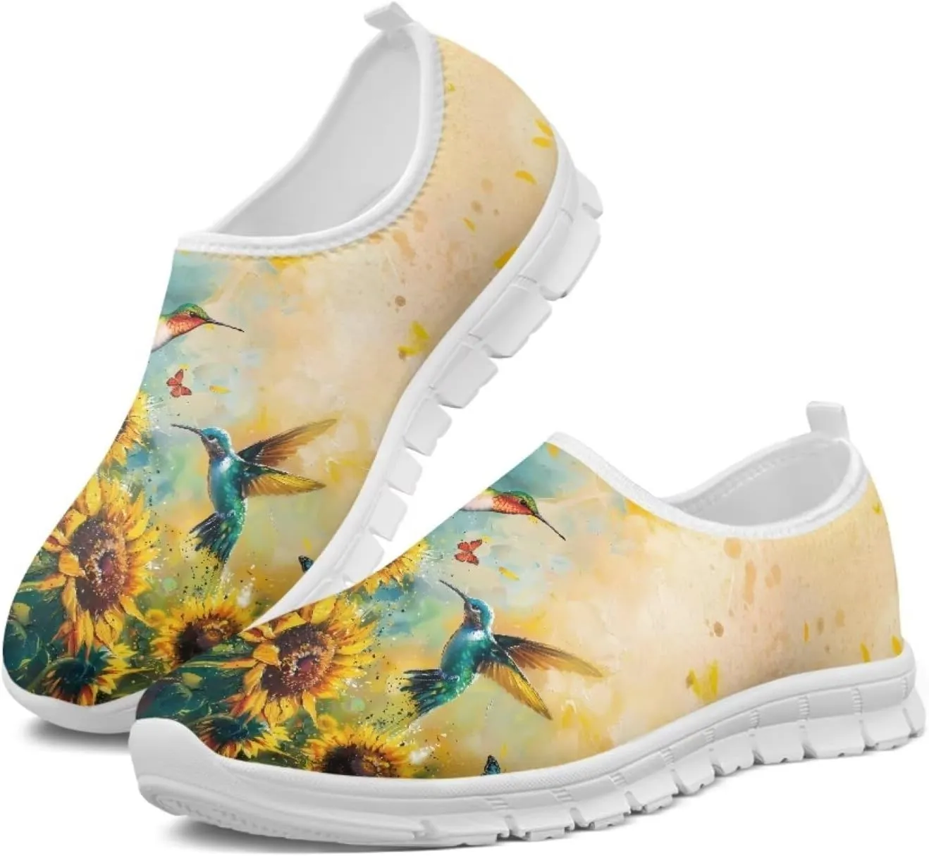 Women's Hummingbird Sneaker Comfortable Slip On Loafers Business Casual Work Shoes Leisure Driving Shoes