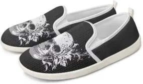 Women's Skull Outdoor Loafer Casual Wedding Shoes Mesh Dress Flat Classic Leisure Work Loafers