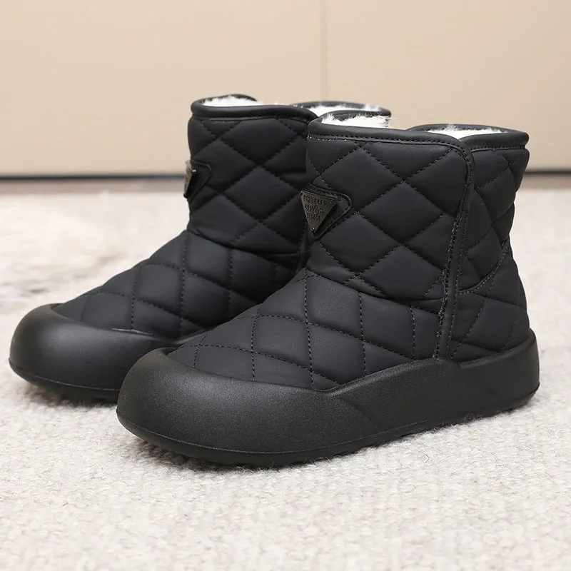 Women's Thick-Soled Fleece Waterproof Warm Snow Boots