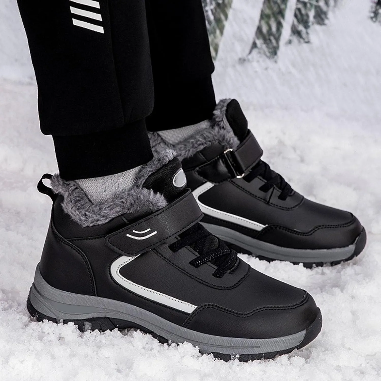 Women's Winter Ankle Boots Plus Velvet Warm Snow Boots Water Proof Insulated Boots Fashion Toddler Snow Boots Size 8